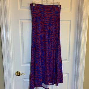 LuLaRoe Maxi Skirt Doubles/Strapless Dress Size S